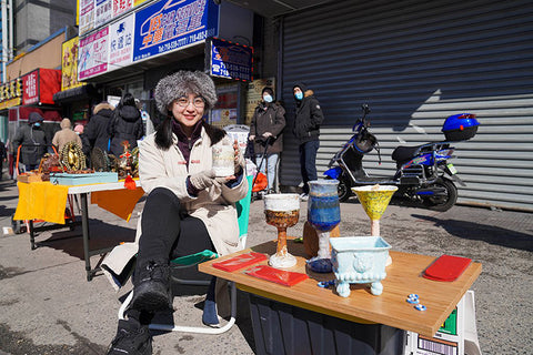 Ceramic Vessel Sale on Flushing's Main Street