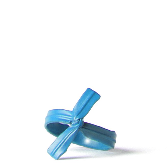 Blue Twist Tie Ring